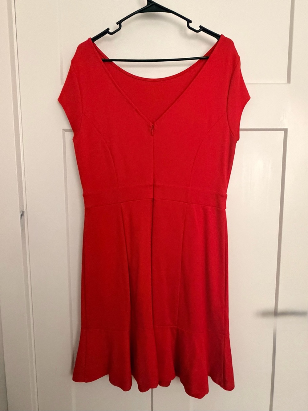 LOFT Ponte Flounce Flair Dress - Picture 8 of 8